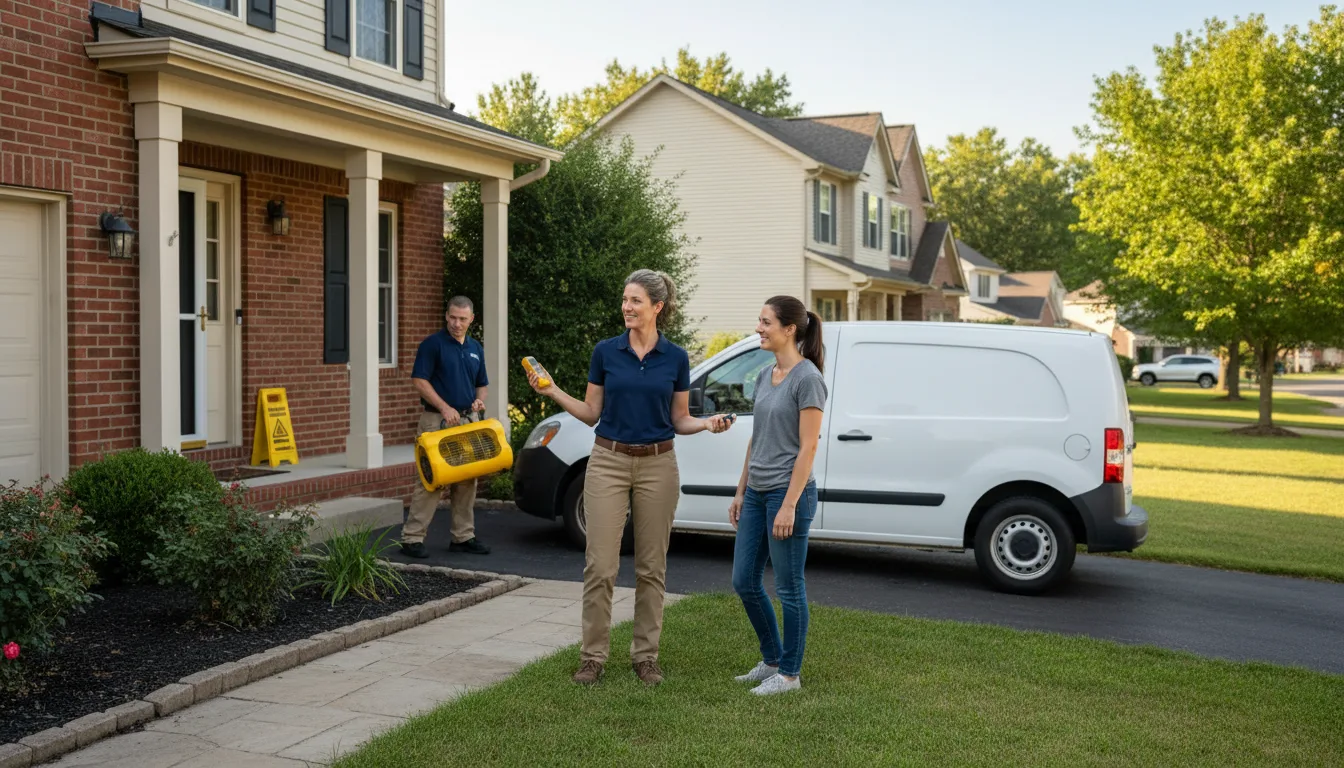 Residential water damage restoration in Jayess, MS